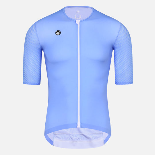 blue cycling jersey