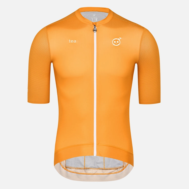 orange cycling jersey