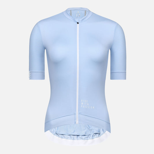 light blue cycling jersey womens
