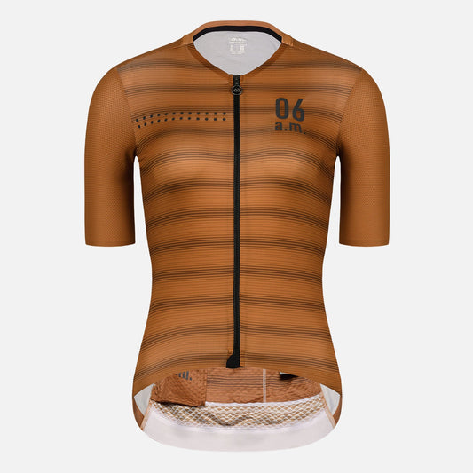 brown cycling jersey womens
