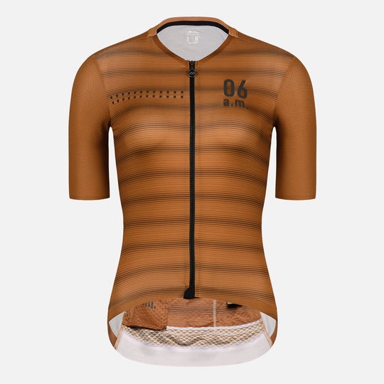 brown cycling jersey womens