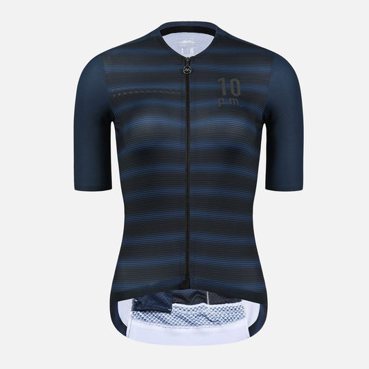 navy blue cycling jersey womens