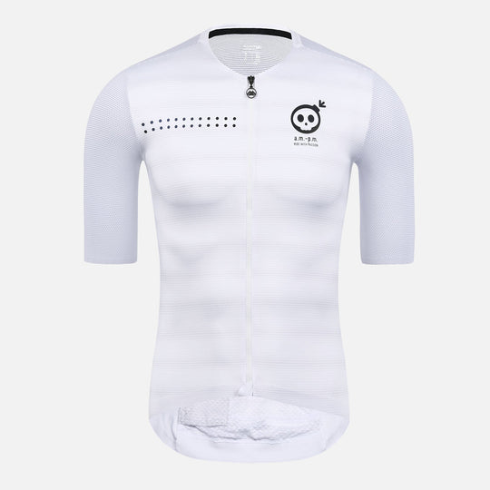 white cycling jersey