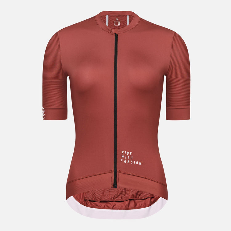 red cycling jersey womens