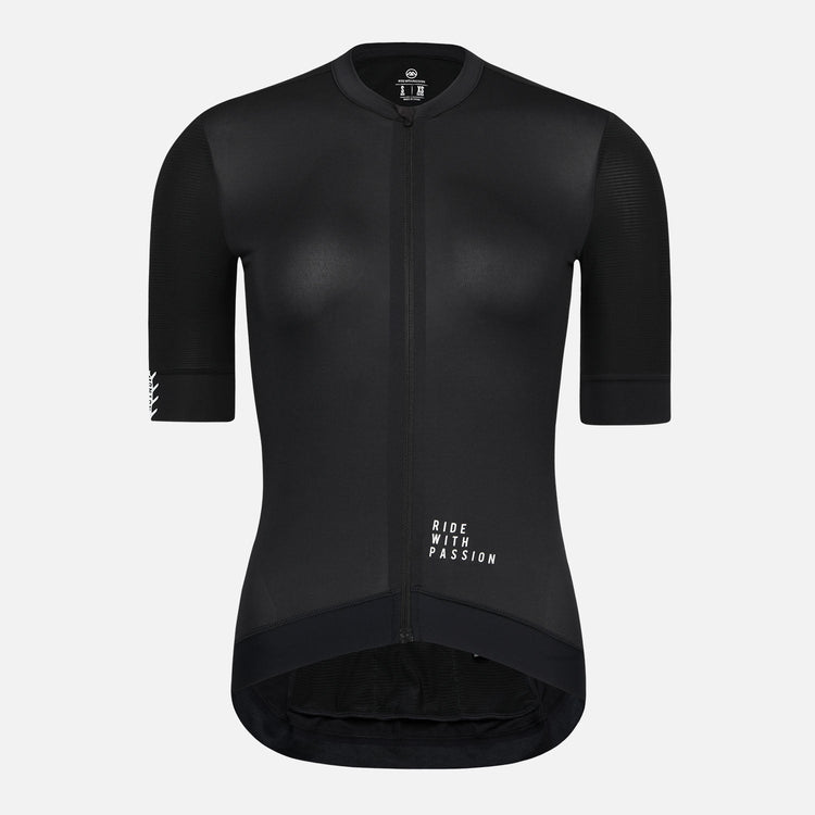 black cycling jersey womens