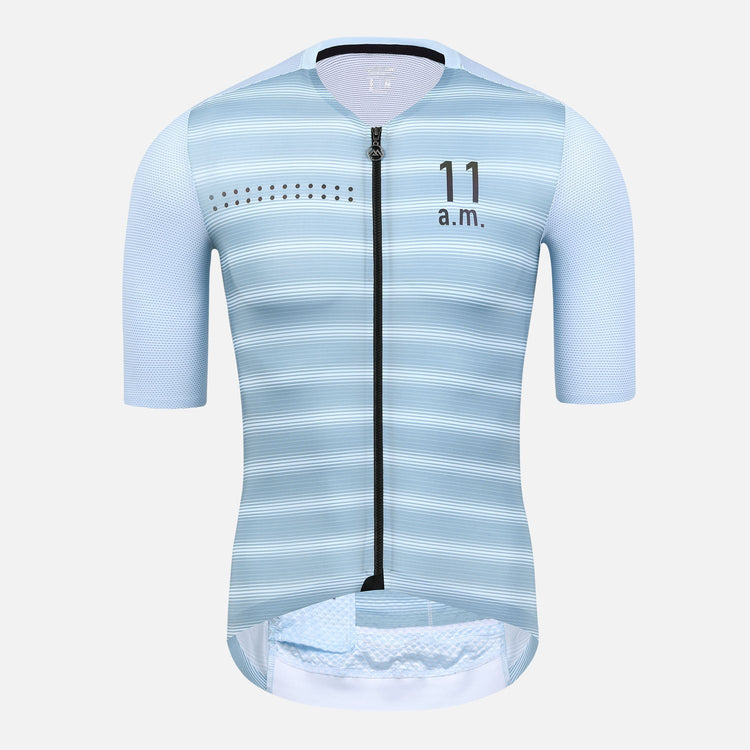 light blue cyling jersey