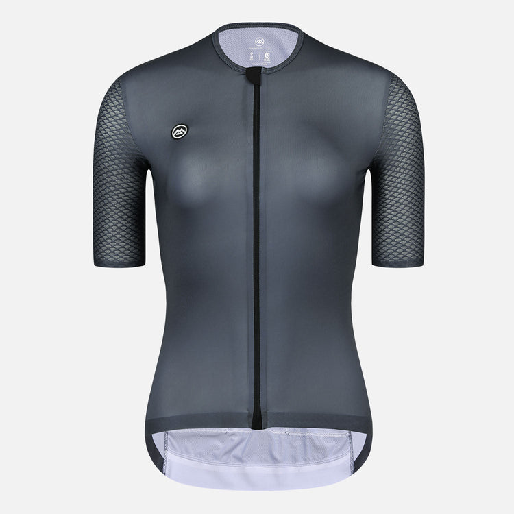 gray cycling jersey womens