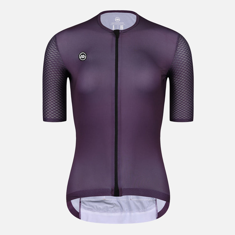 purple cycling jersey womens