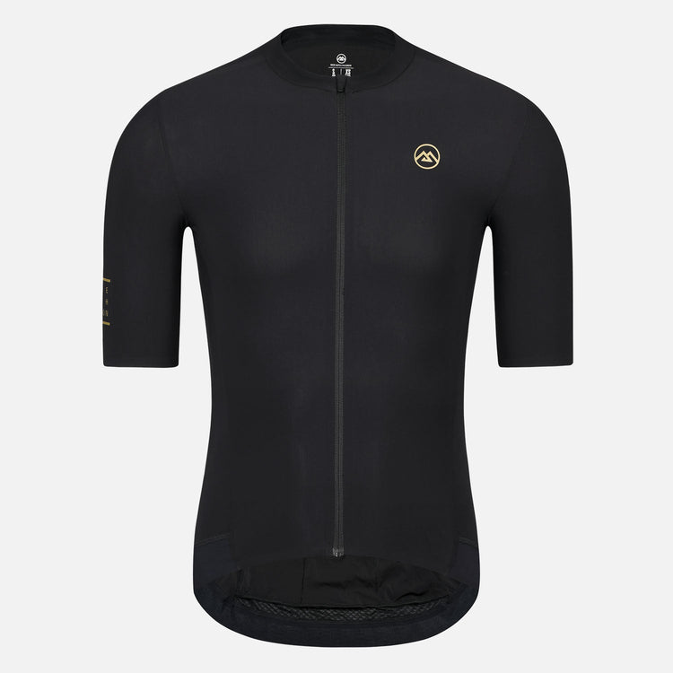 black cycling jersey