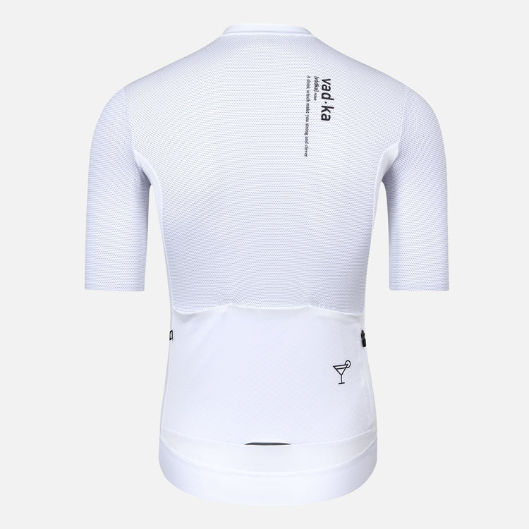 white cycling jersey