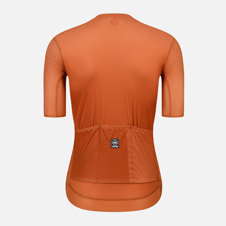 orange cycling jersey womens